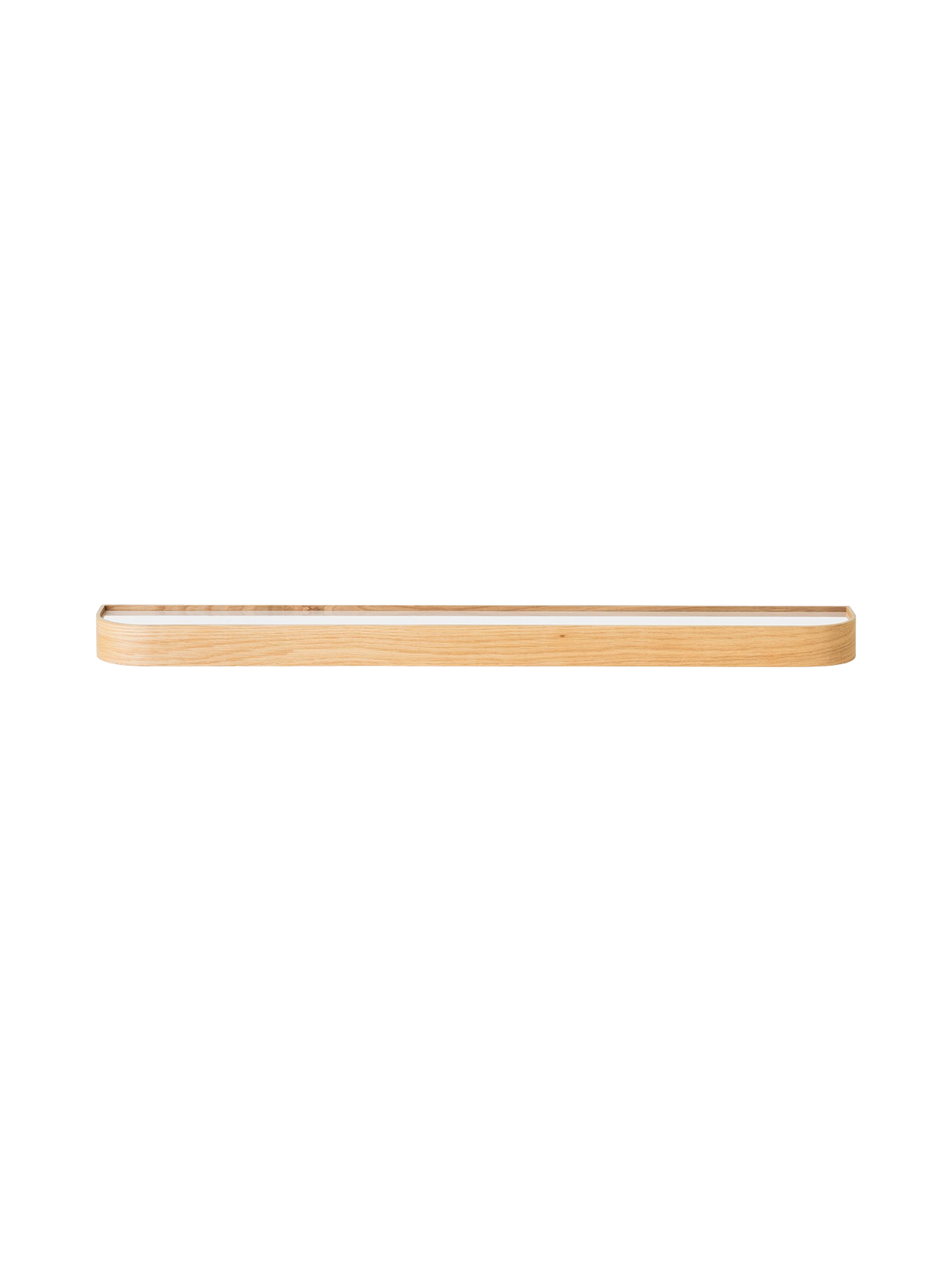 Étagère murale en placage de chêne scandinave avec rangement double face pour couloir