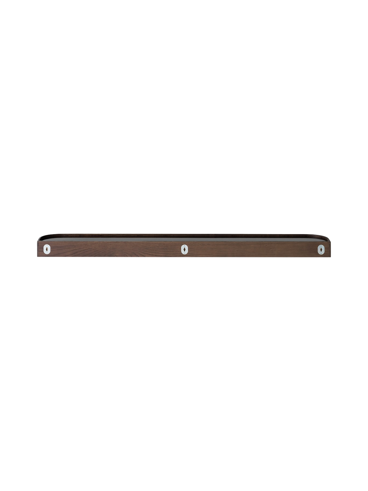 Étagère murale en placage de chêne scandinave avec rangement double face pour couloir