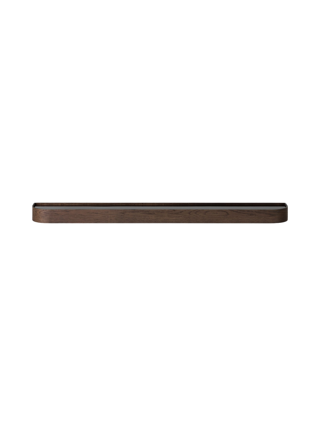 Étagère murale en placage de chêne scandinave avec rangement double face pour couloir