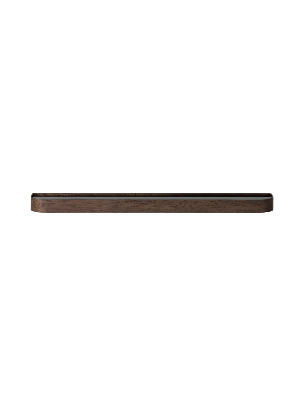 Étagère murale en placage de chêne scandinave avec rangement double face pour couloir