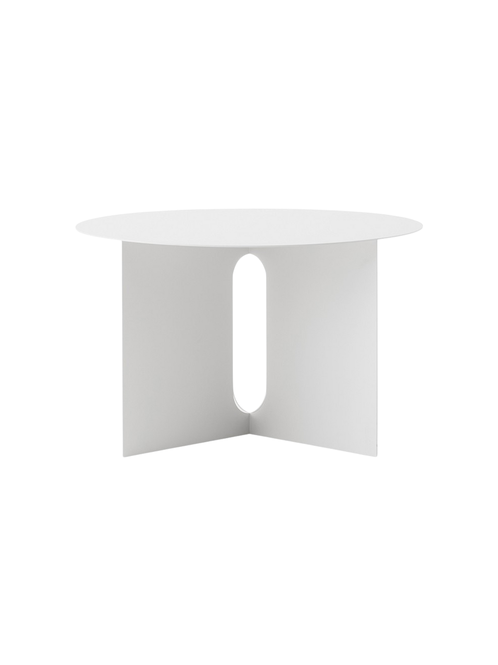 Table d'appoint scandinave en marbre Ø63 avec large plateau en porte-à-faux pour le salon