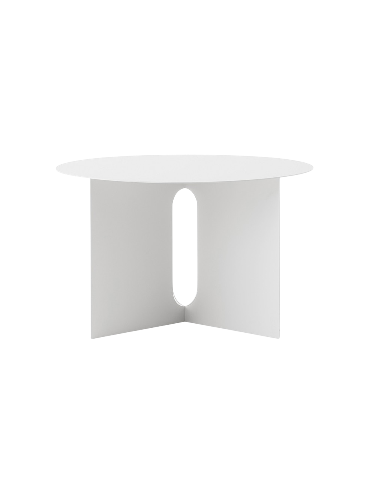 Table d'appoint scandinave en marbre Ø63 avec large plateau en porte-à-faux pour le salon