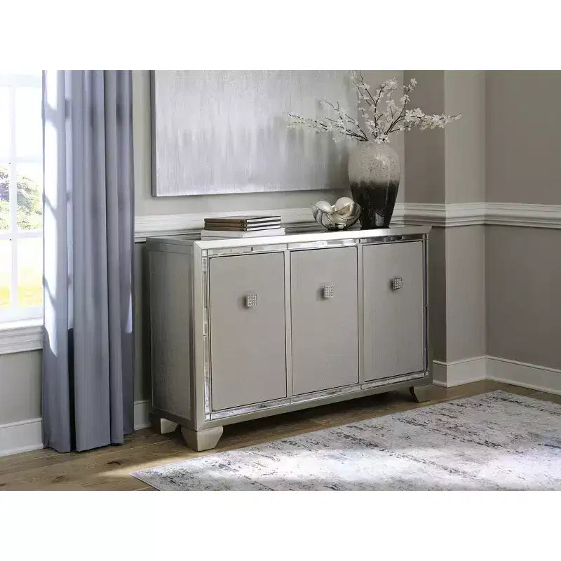 Meuble d'appoint contemporain Chaseton couleur champagne