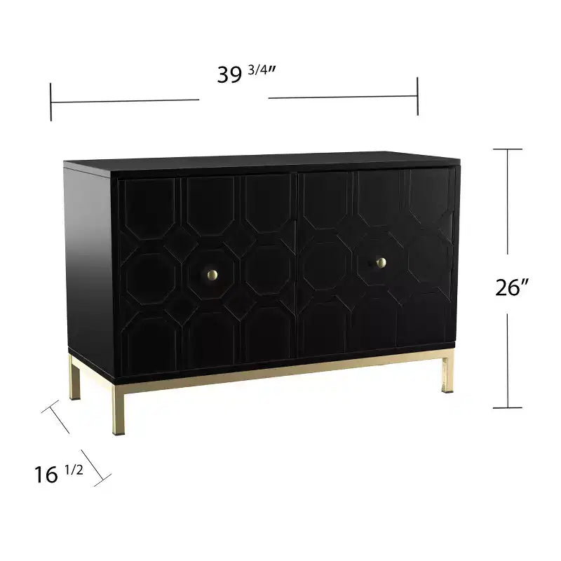 Armoire d'appoint à deux portes Gramdlynn - Noire -
