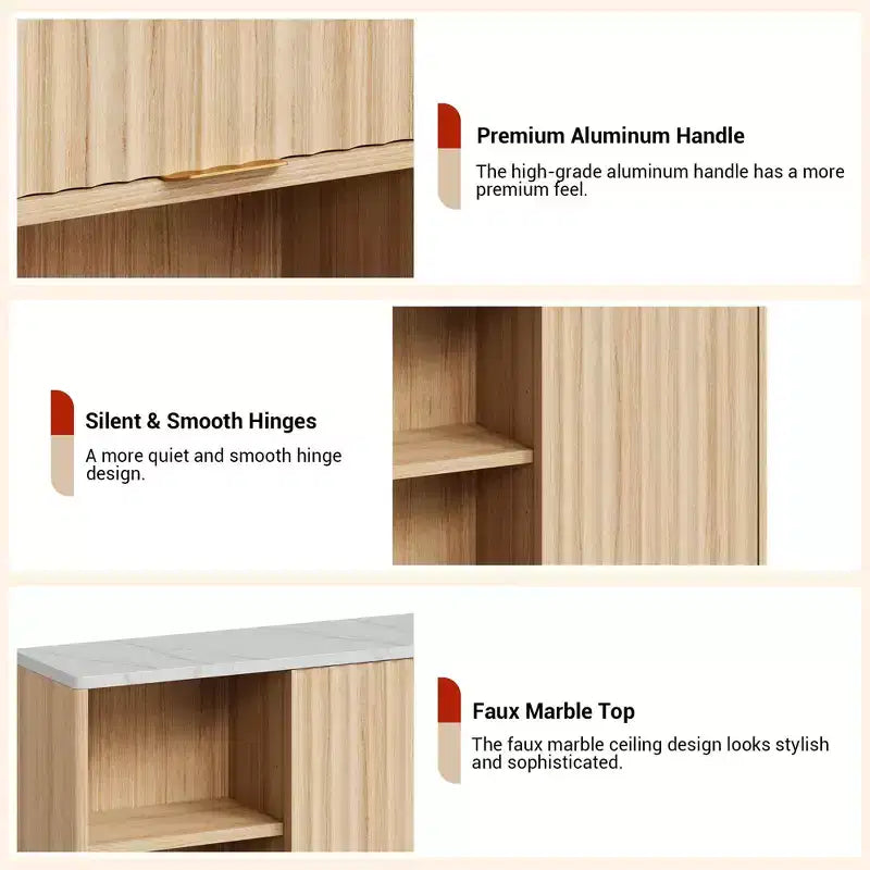 Armoire à pharmacie murale, armoire murale de salle de bain moderne avec porte coulissante et étagères réglables, meuble de rangement flottant peu encombrant pour la cuisine