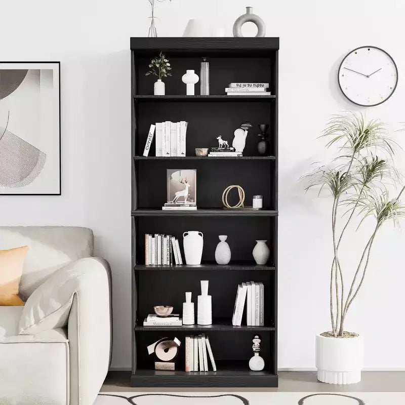 Meuble de rangement autoportant, armoire décorative en bois pour la maison, le bureau, les petits espaces, noir, 91 x 79 x 41 cm
