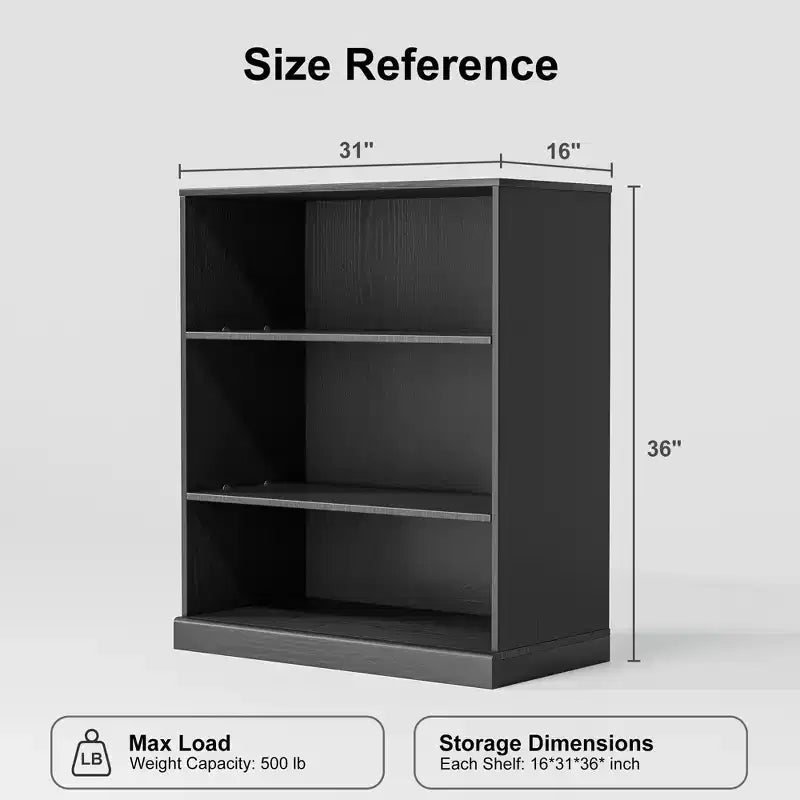 Meuble de rangement autoportant, armoire décorative en bois pour la maison, le bureau, les petits espaces, noir, 91 x 79 x 41 cm