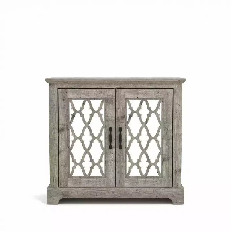 Commode d'appoint 2 portes Heron - Gris mexicain