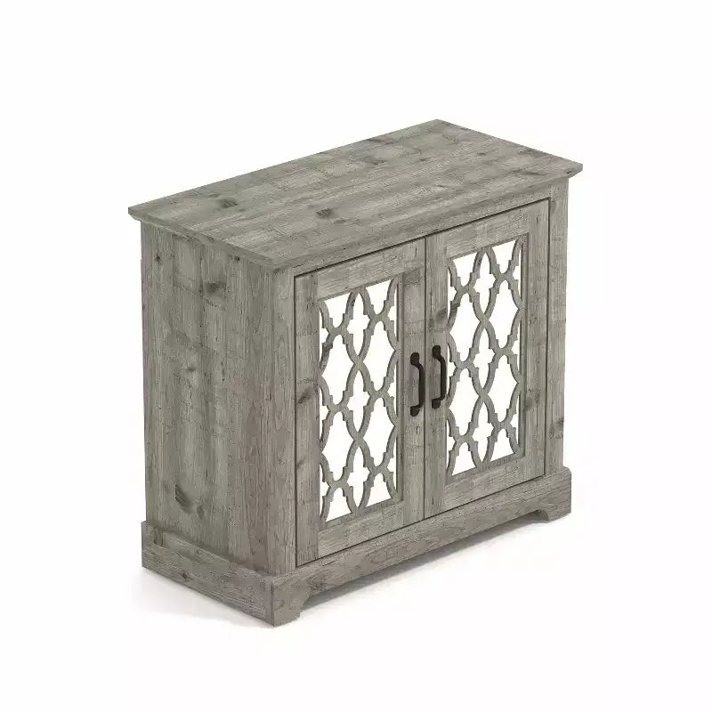Commode d'appoint 2 portes Heron - Gris mexicain