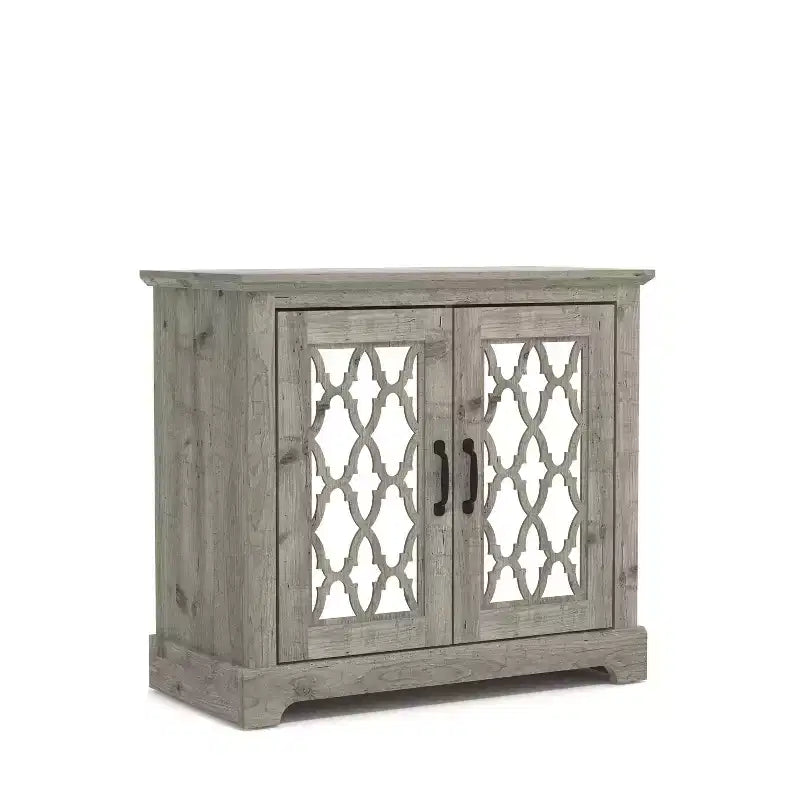 Commode d'appoint 2 portes Heron - Gris mexicain