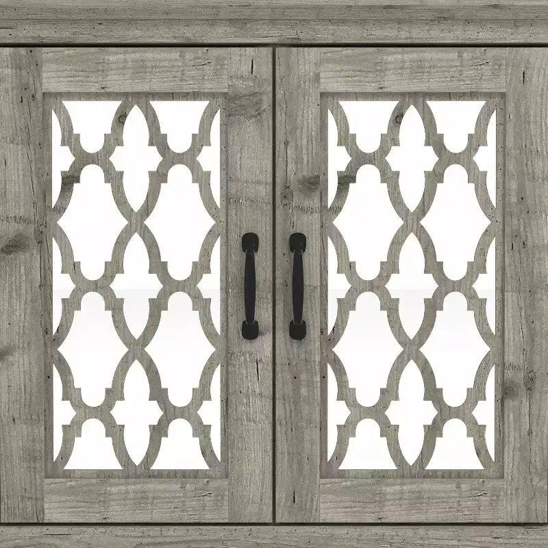 Commode d'appoint 2 portes Heron - Gris mexicain