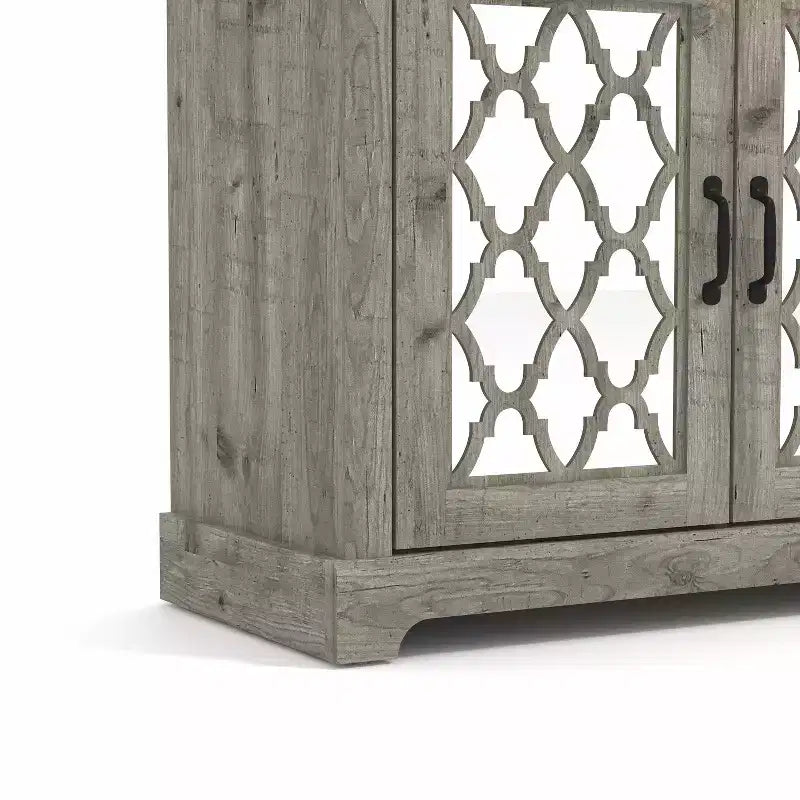 Commode d'appoint 2 portes Heron - Gris mexicain