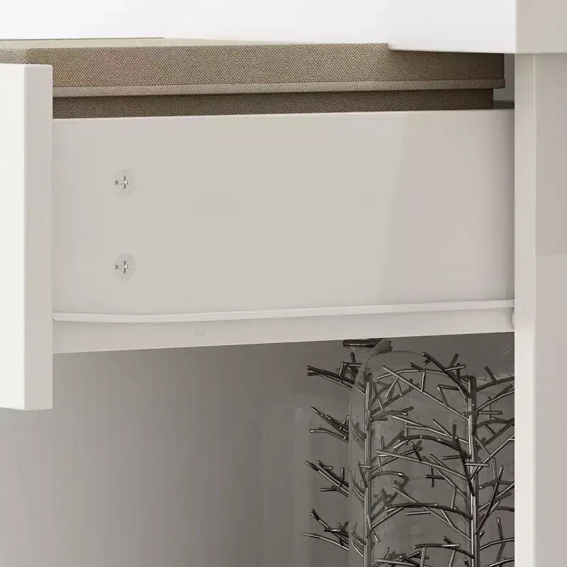 Meuble vitrine et meuble de rangement blanc, étagères décoratives + tiroir, polyvalent pour tous les espaces de la maison
