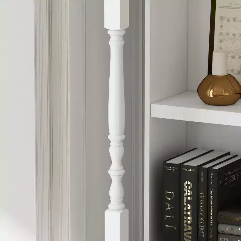 Meuble vitrine et meuble de rangement blanc, étagères décoratives + tiroir, polyvalent pour tous les espaces de la maison