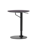 Table d'appoint réglable en hauteur, en acier noir et linoléum, de style contemporain, pour salon et bureau à domicile