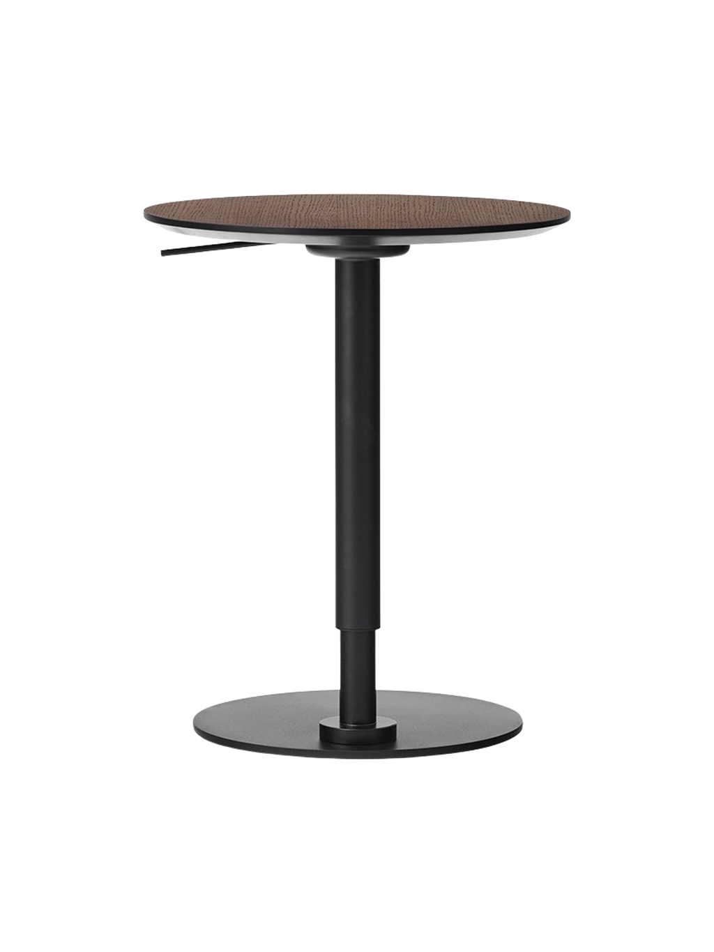 Table d'appoint réglable en hauteur, en acier noir et linoléum, de style contemporain, pour salon et bureau à domicile