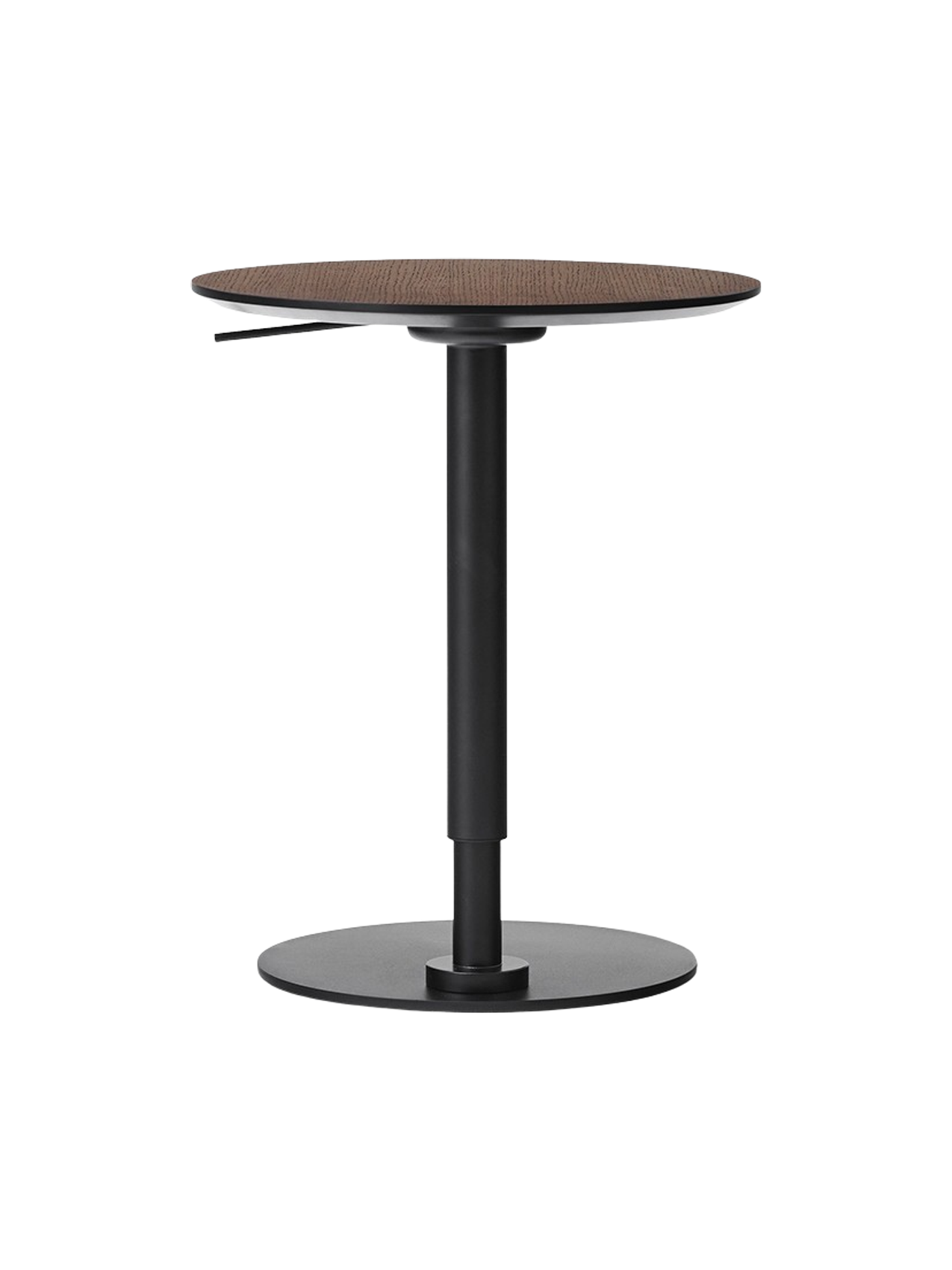 Table d'appoint réglable en hauteur, en acier noir et linoléum, de style contemporain, pour salon et bureau à domicile