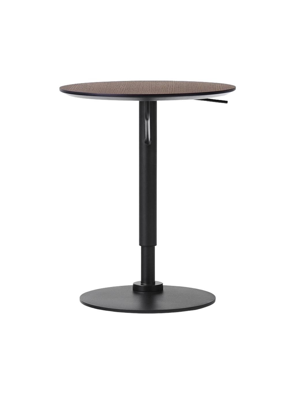 Table d'appoint réglable en hauteur, en acier noir et linoléum, de style contemporain, pour salon et bureau à domicile