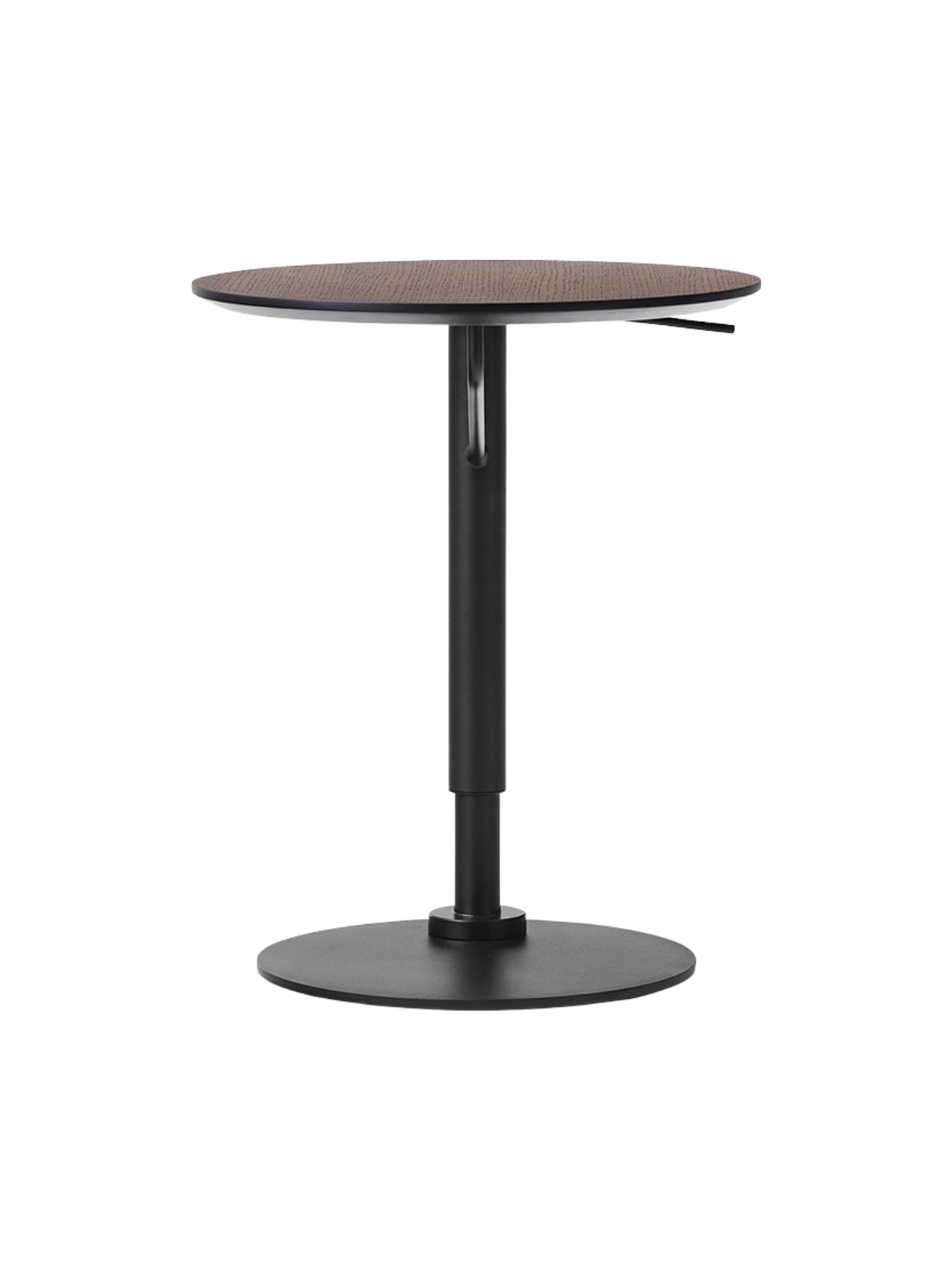 Table d'appoint réglable en hauteur, en acier noir et linoléum, de style contemporain, pour salon et bureau à domicile