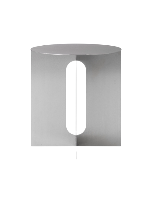 Table d'appoint contemporaine en acier et marbre Ø40 avec pieds en métal thermolaqué pour salon et chambre