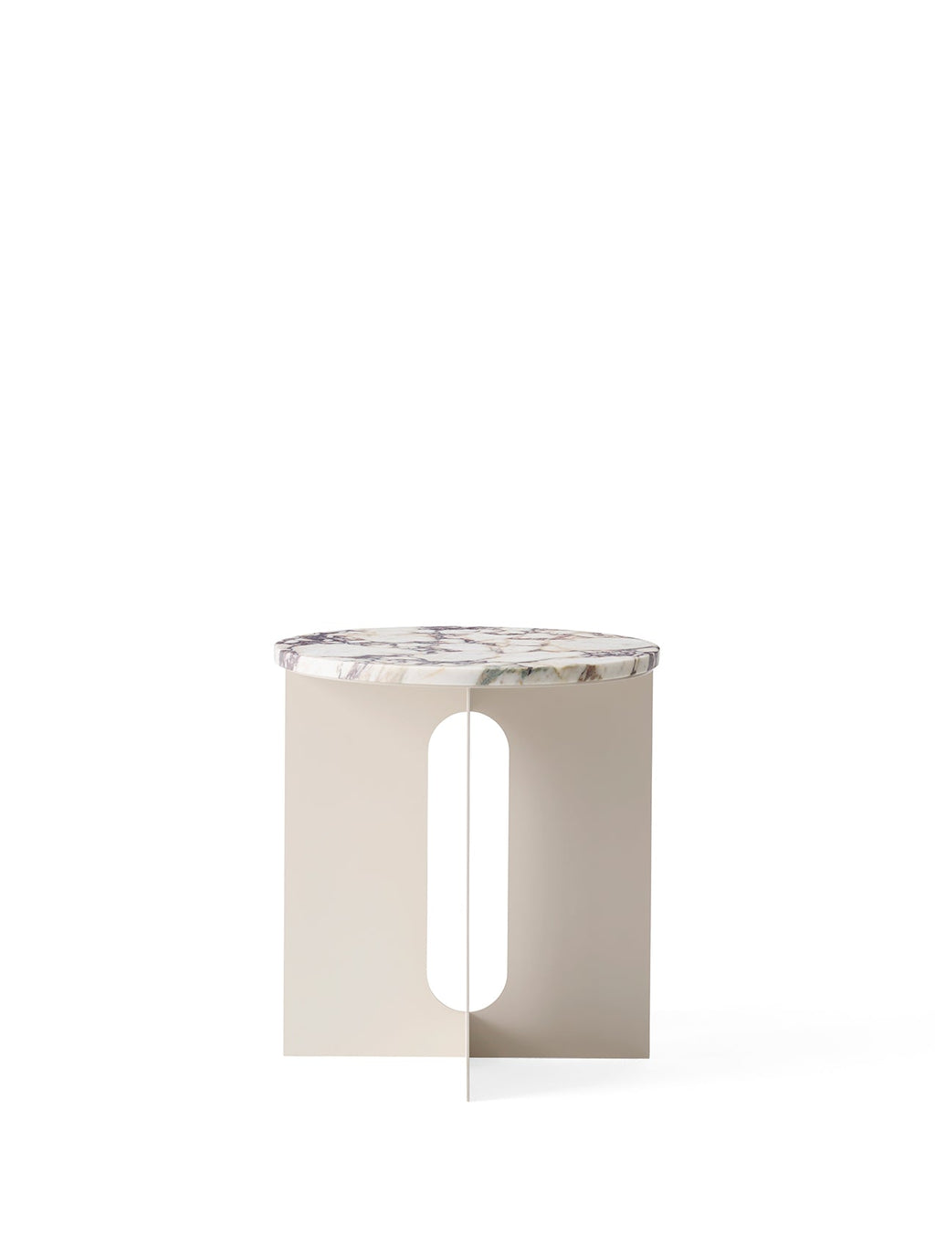 Dessus de Table d'Appoint Contemporaine en Marbre Ø42 avec Options de Finition Multiples pour Salon et Chambre