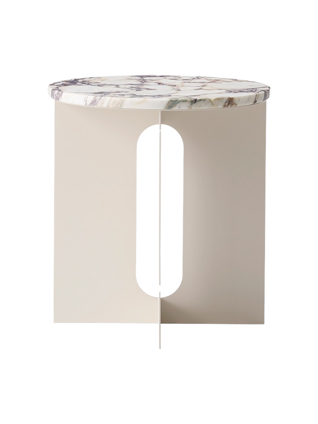 Dessus de Table d'Appoint Contemporaine en Marbre Ø42 avec Options de Finition Multiples pour Salon et Chambre