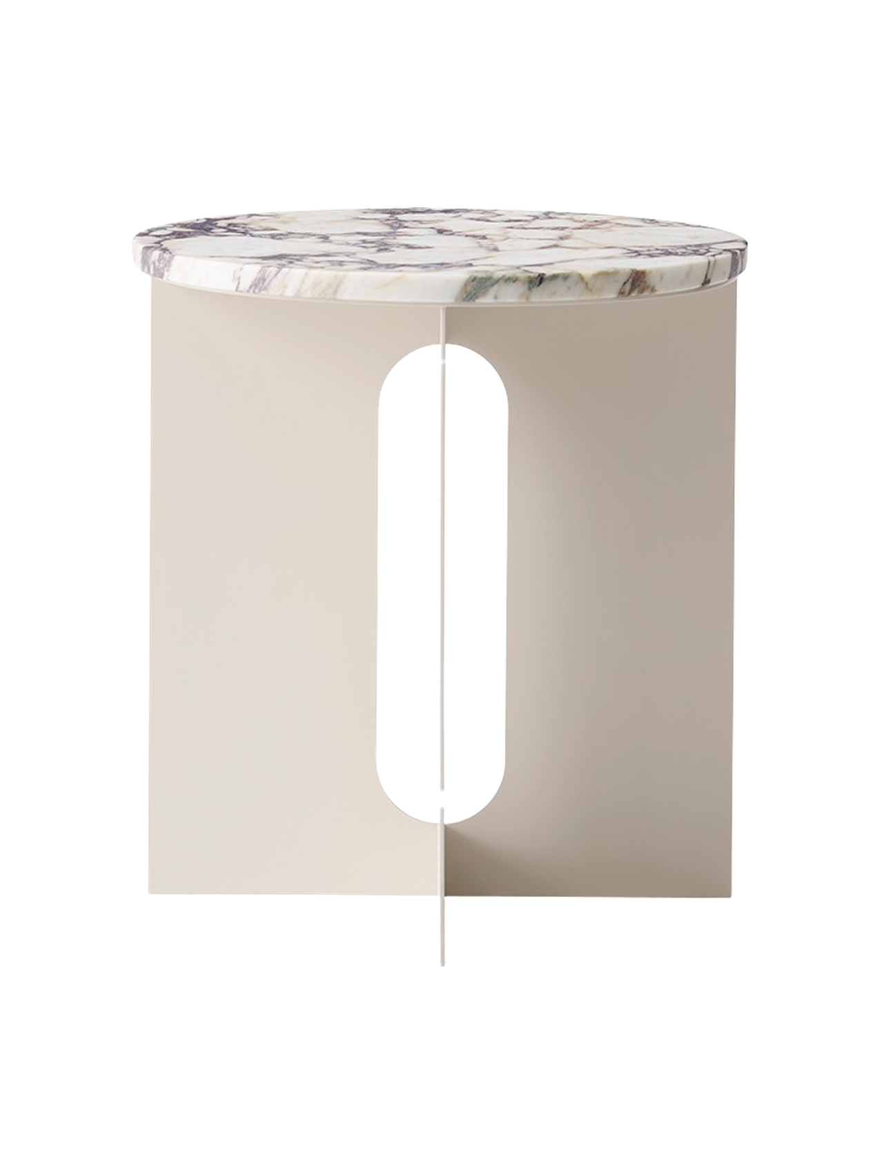 Dessus de Table d'Appoint Contemporaine en Marbre Ø42 avec Options de Finition Multiples pour Salon et Chambre