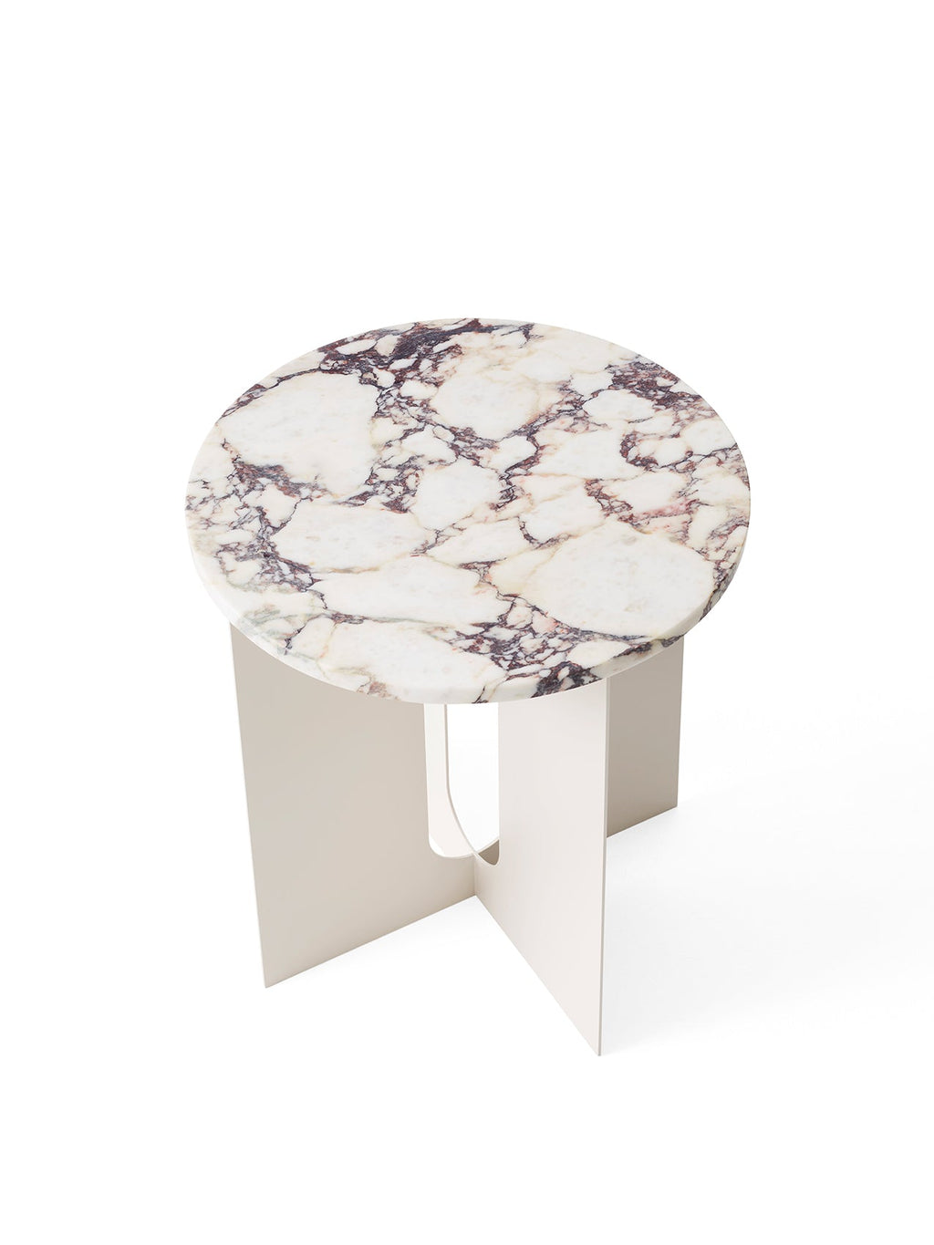 Dessus de Table d'Appoint Contemporaine en Marbre Ø42 avec Options de Finition Multiples pour Salon et Chambre