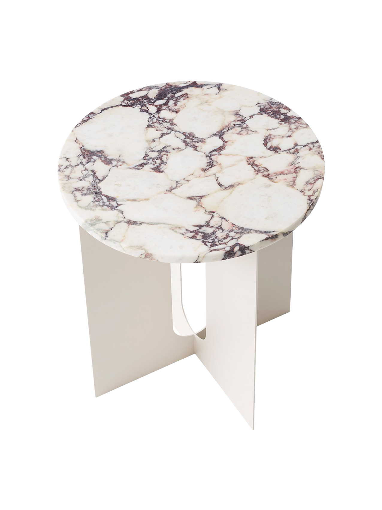 Dessus de Table d'Appoint Contemporaine en Marbre Ø42 avec Options de Finition Multiples pour Salon et Chambre