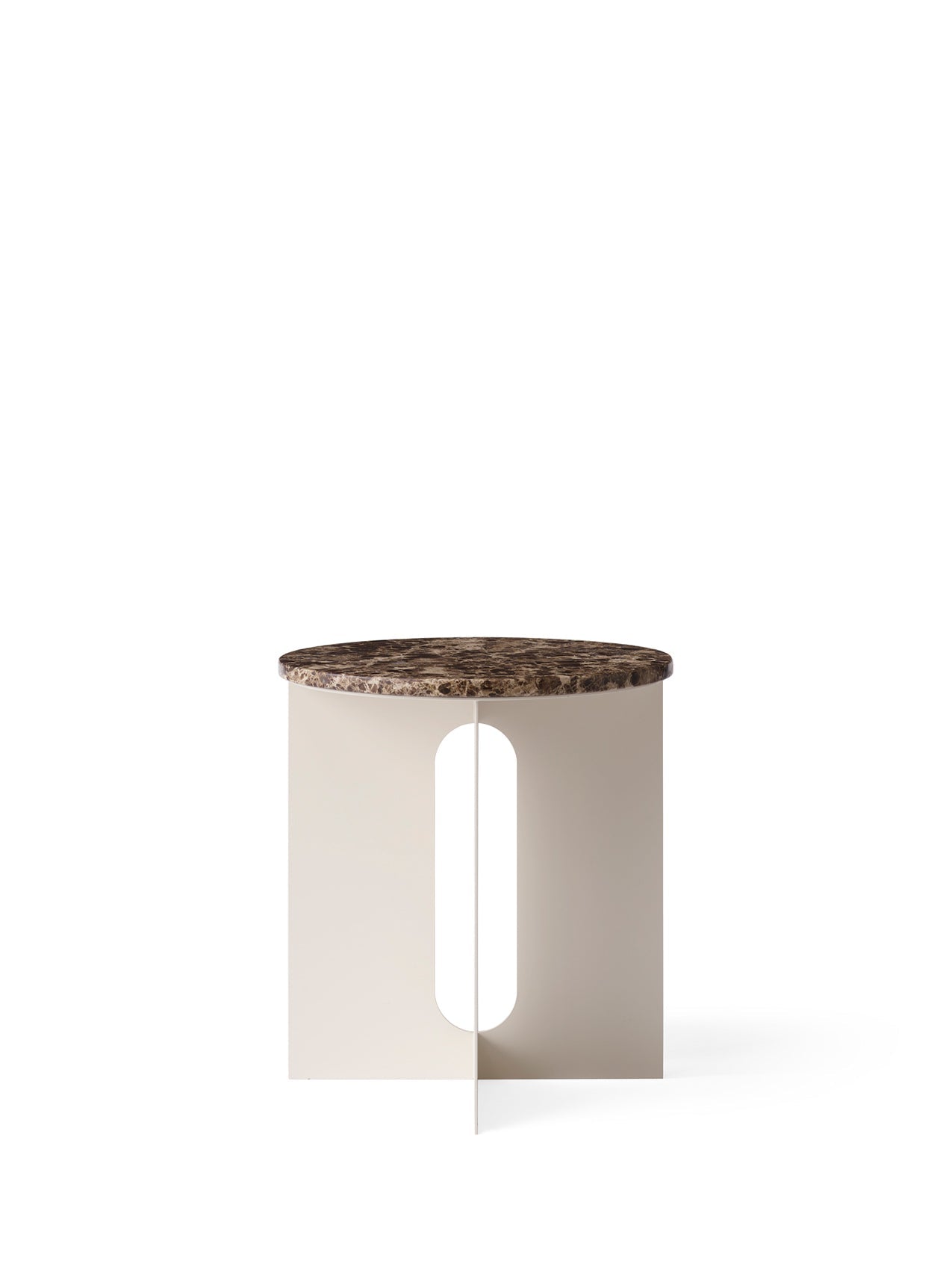 Dessus de Table d'Appoint Contemporaine en Marbre Ø42 avec Options de Finition Multiples pour Salon et Chambre