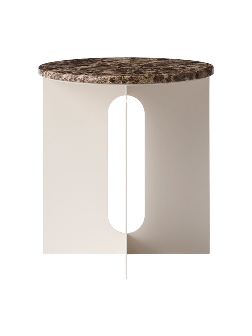 Dessus de Table d'Appoint Contemporaine en Marbre Ø42 avec Options de Finition Multiples pour Salon et Chambre
