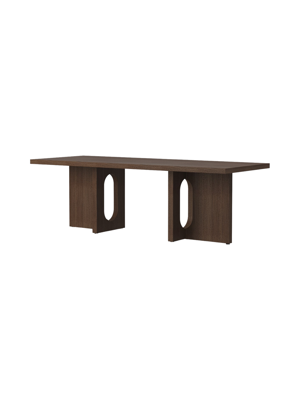 Table de salon scandinave en chêne et noyer avec banquette polyvalente pour salon