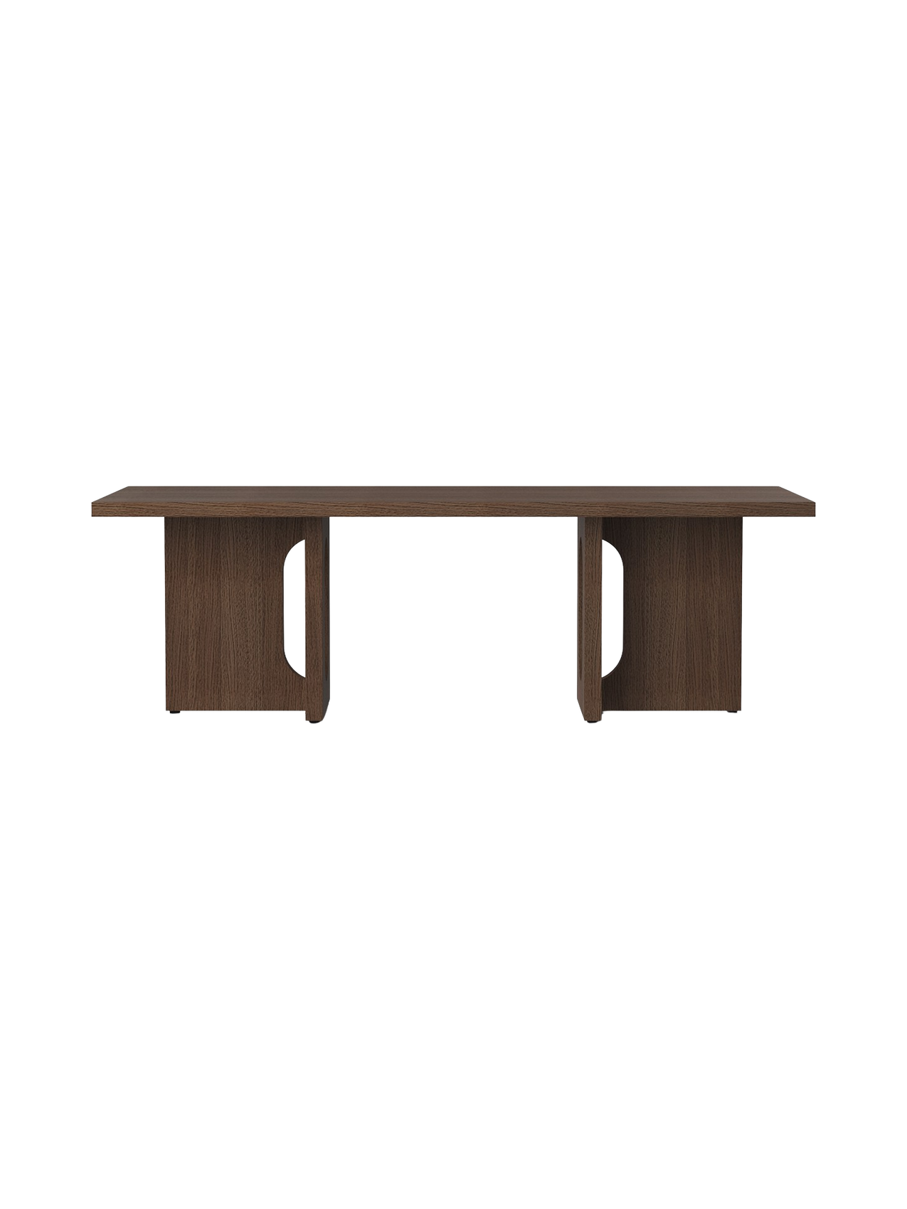 Table de salon scandinave en chêne et noyer avec banquette polyvalente pour salon