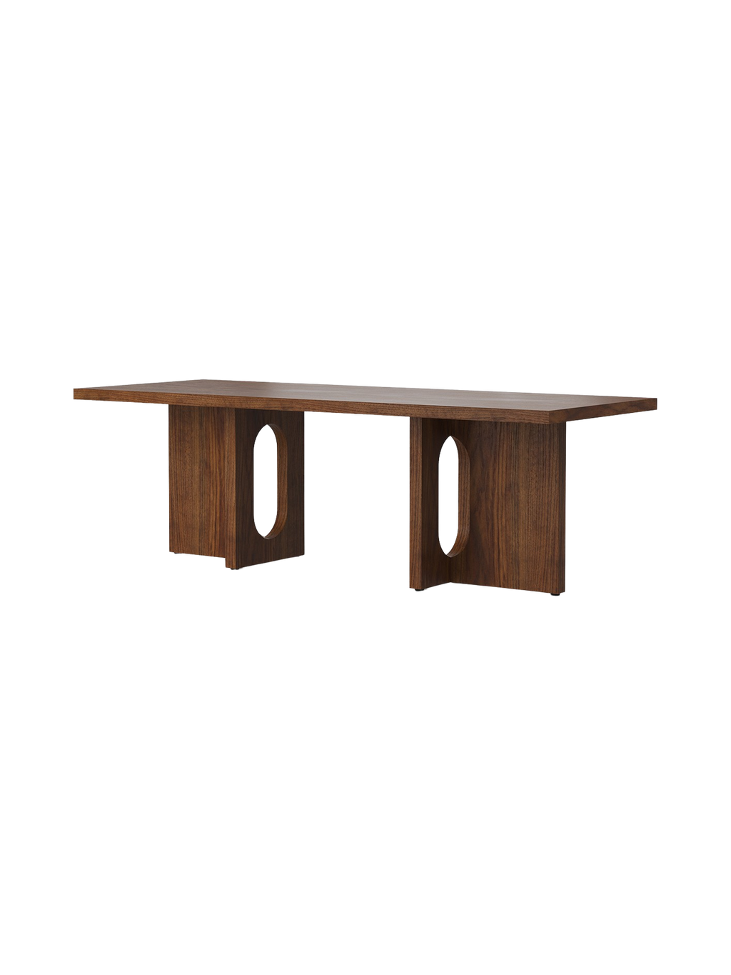 Table de salon scandinave en chêne et noyer avec banquette polyvalente pour salon