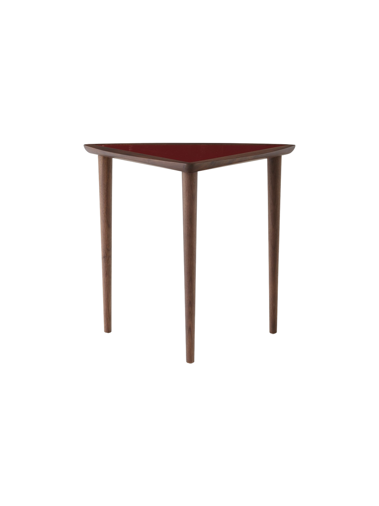 Noyer Mid-Century Modern avec design empilable peu encombrant pour salon et chambre