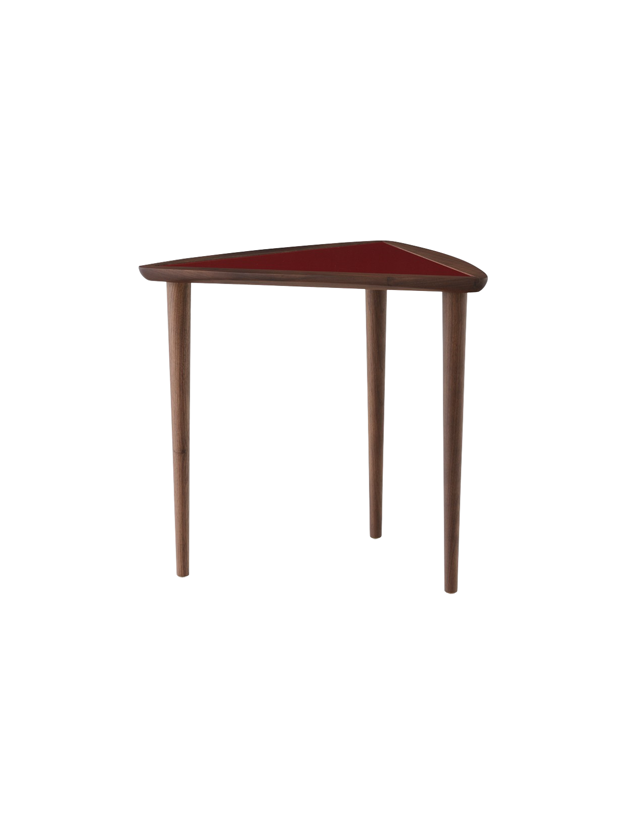Noyer Mid-Century Modern avec design empilable peu encombrant pour salon et chambre