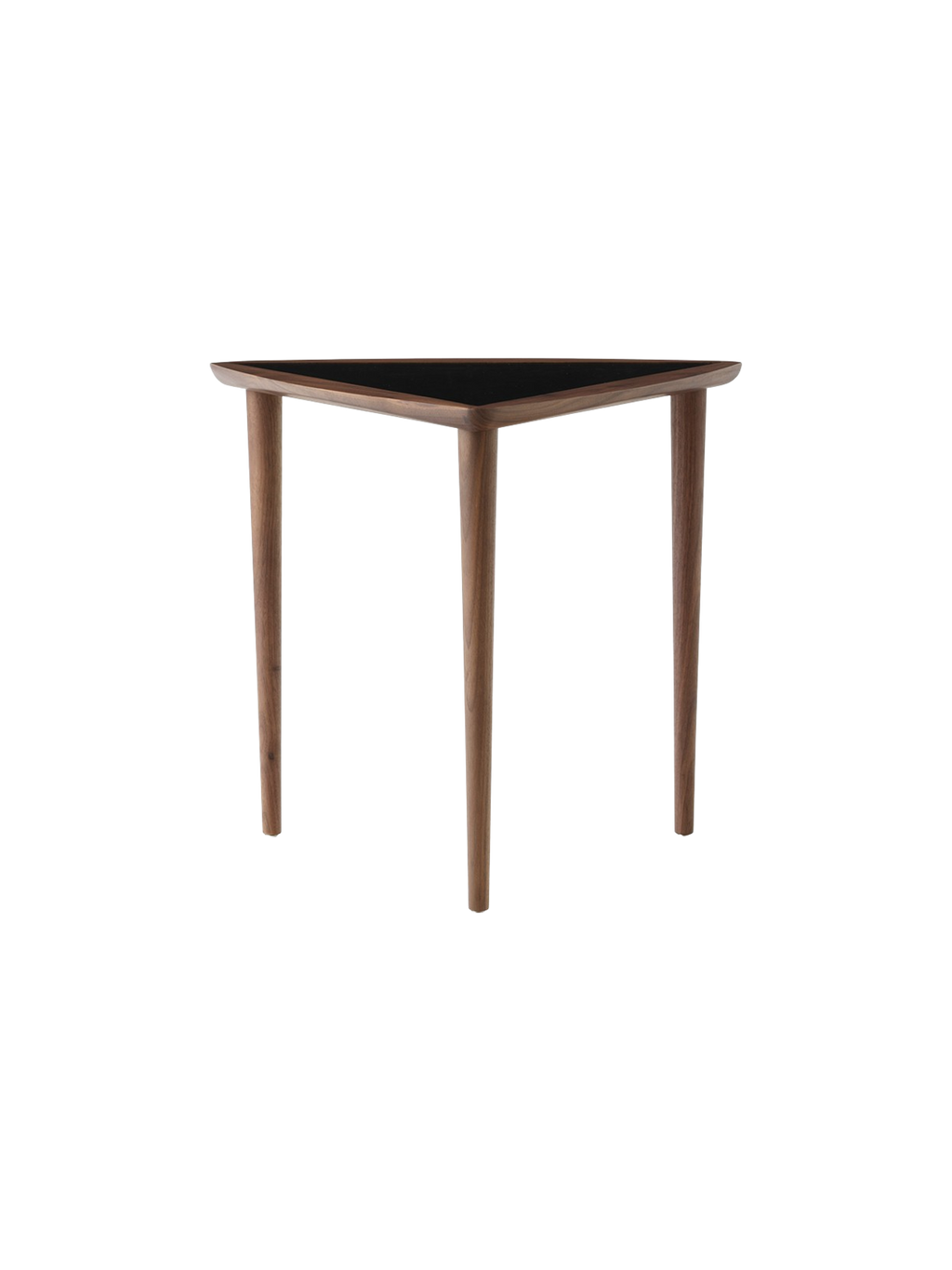 Noyer Mid-Century Modern avec design empilable peu encombrant pour salon et chambre
