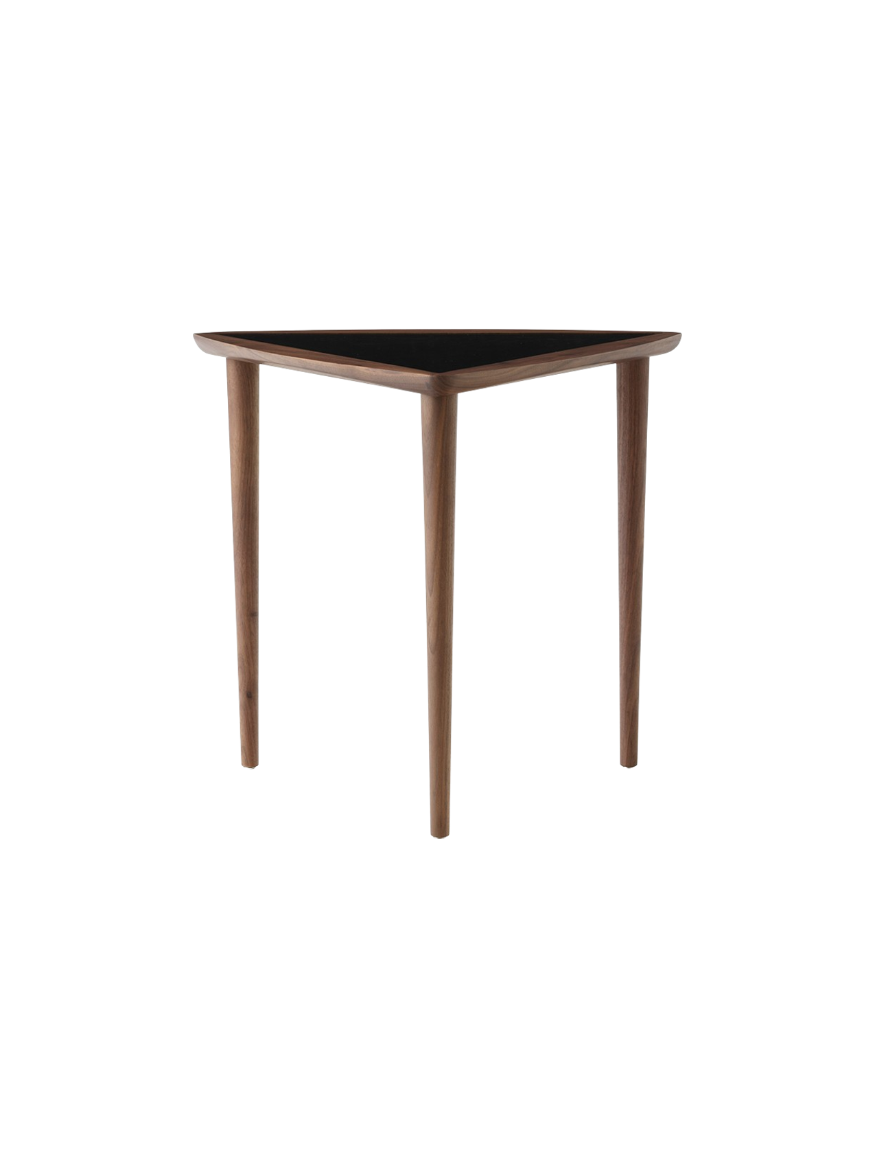 Noyer Mid-Century Modern avec design empilable peu encombrant pour salon et chambre