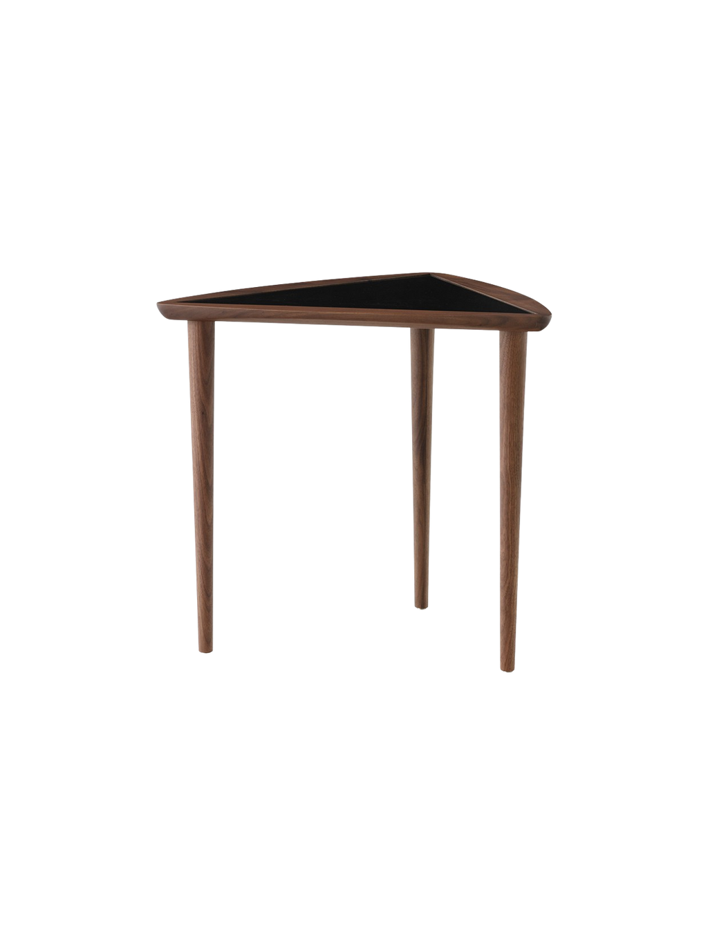 Noyer Mid-Century Modern avec design empilable peu encombrant pour salon et chambre