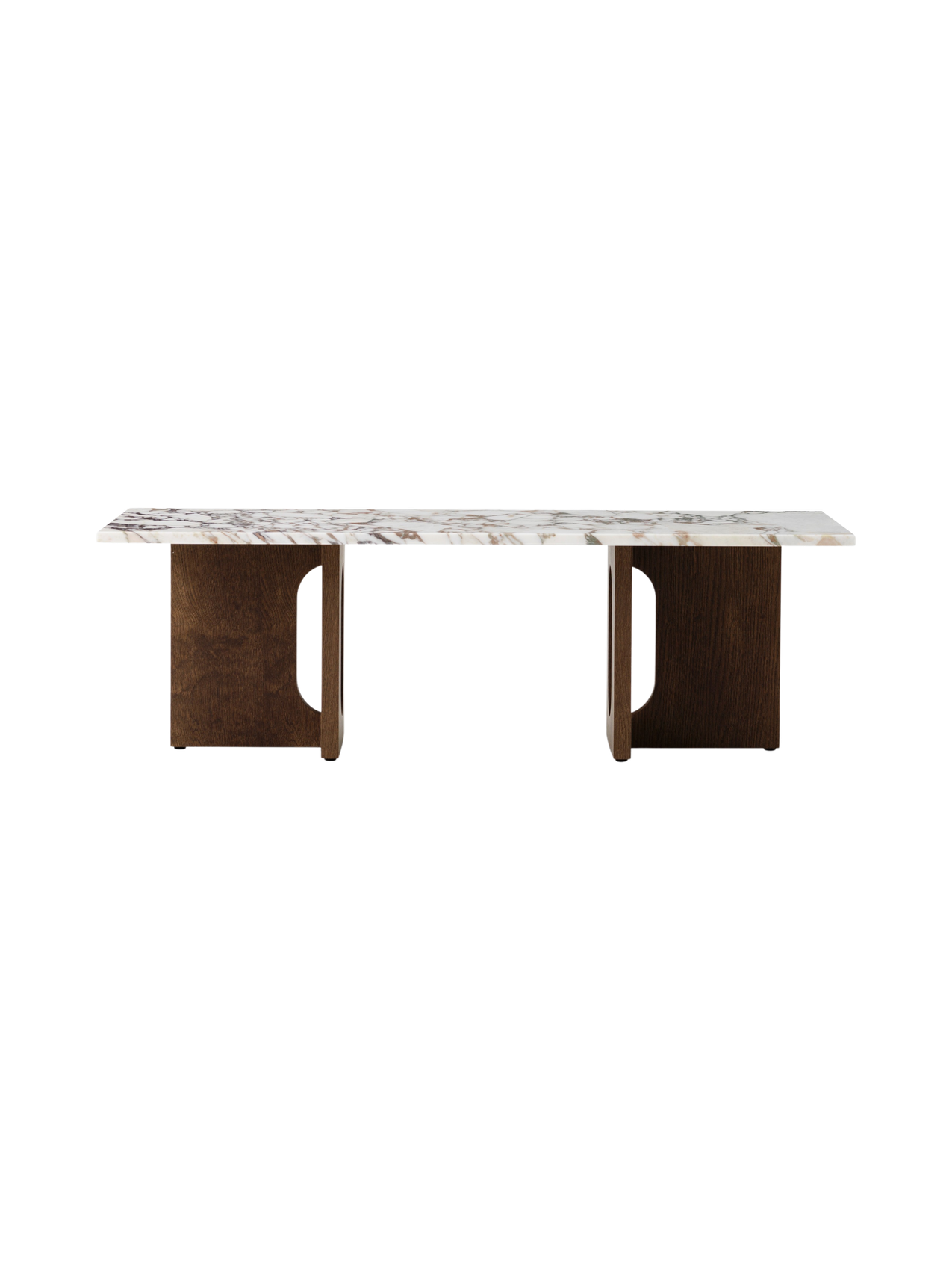 Table de salon scandinave en chêne et noyer avec banquette polyvalente pour salon