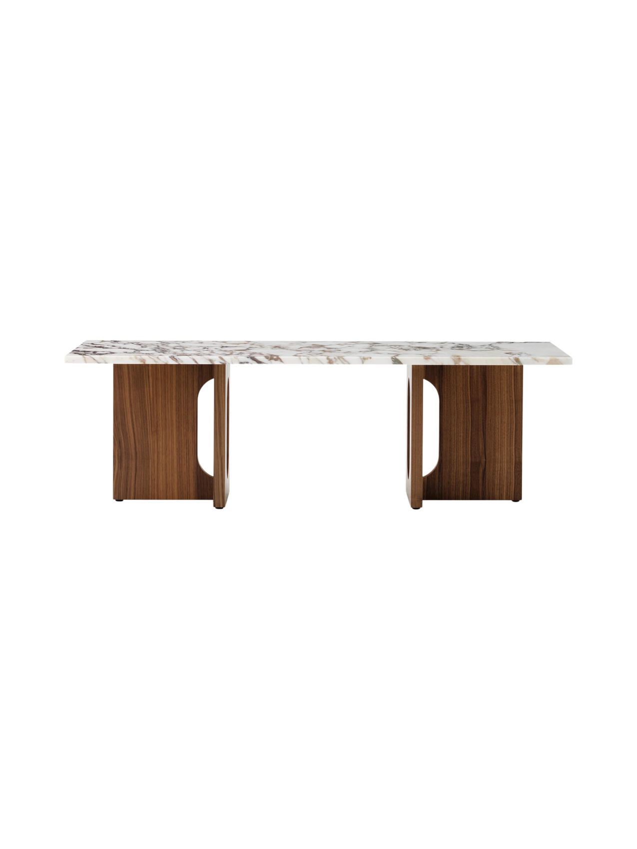 Table de salon scandinave en chêne et noyer avec banquette polyvalente pour salon