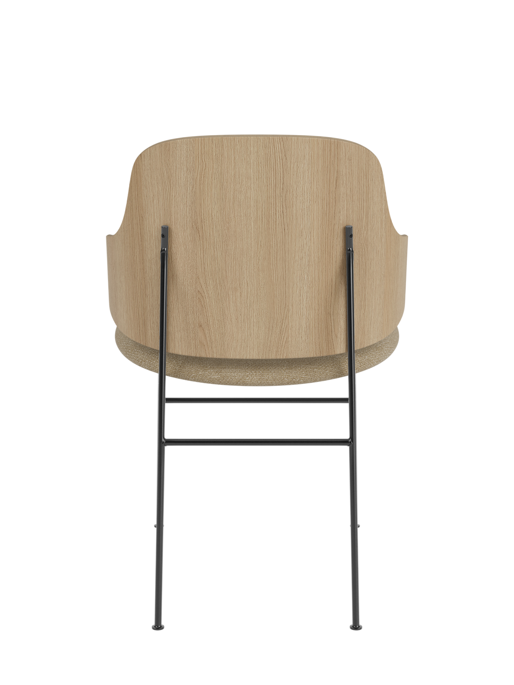 Chaise de salle à manger sculpturale avec coque organique pour la salle à manger