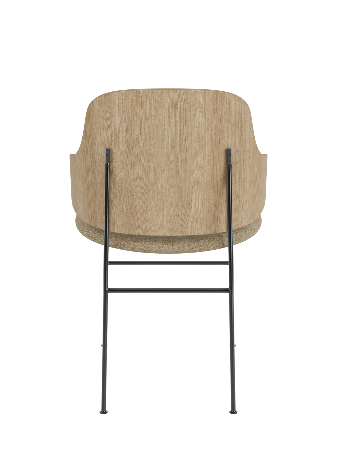Chaise de salle à manger sculpturale avec coque organique pour la salle à manger