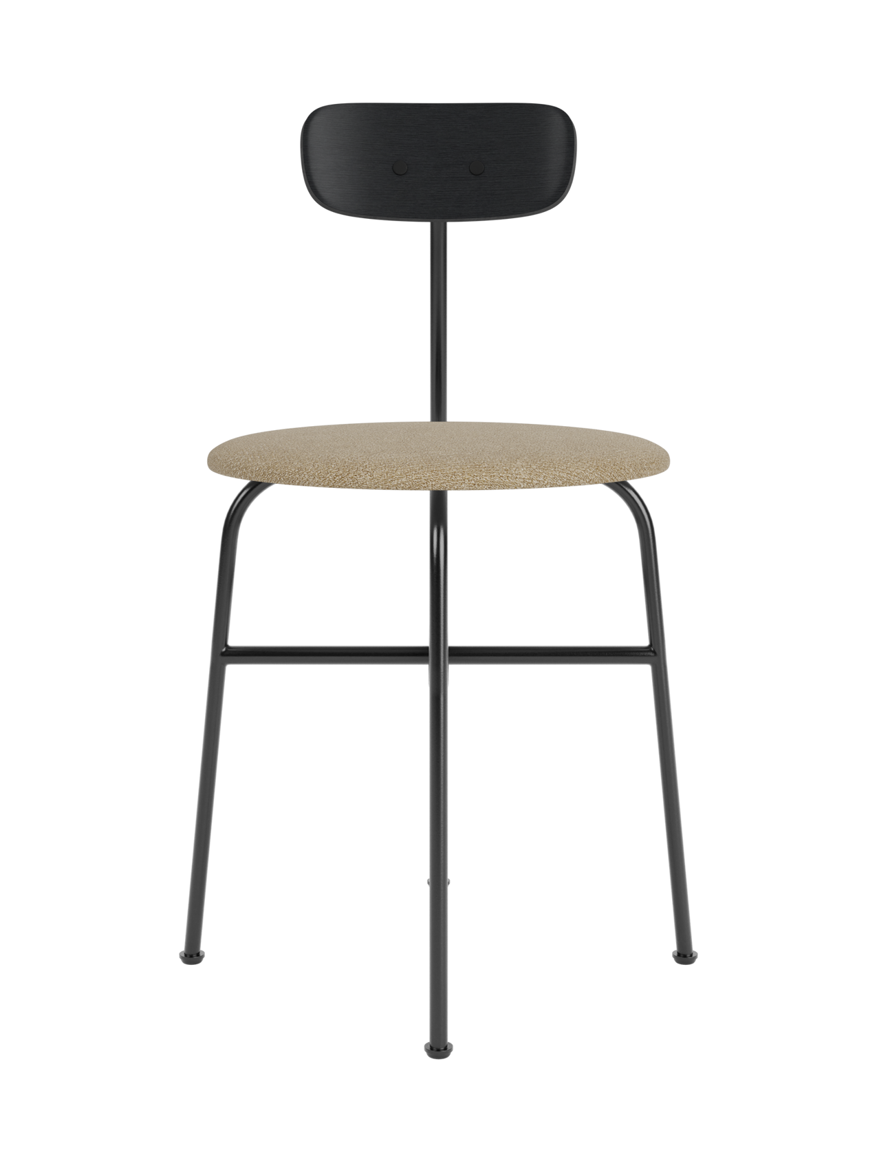 Chaise de salle à manger contemporaine en placage de bois, assise rembourrée, silhouette élégante et reconnaissable pour salle à manger