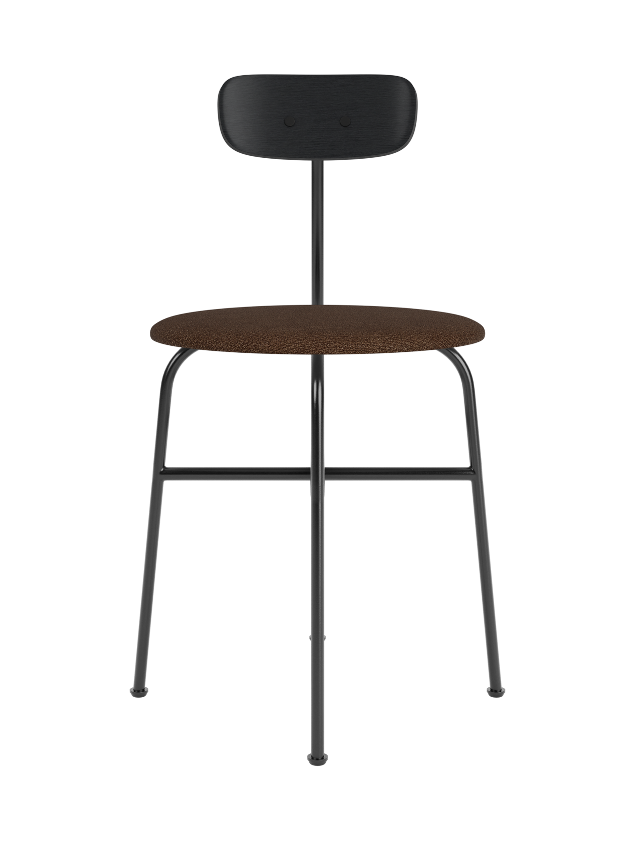 Chaise de salle à manger contemporaine en placage de bois, assise rembourrée, silhouette élégante et reconnaissable pour salle à manger