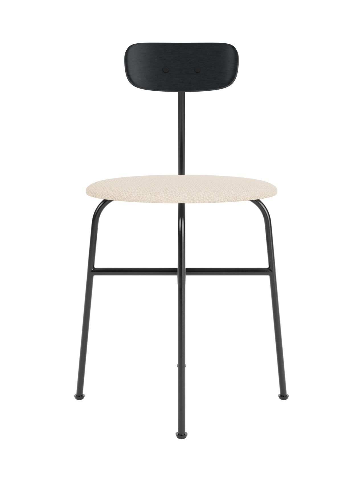 Chaise de salle à manger contemporaine en placage de bois, assise rembourrée, silhouette élégante et reconnaissable pour salle à manger