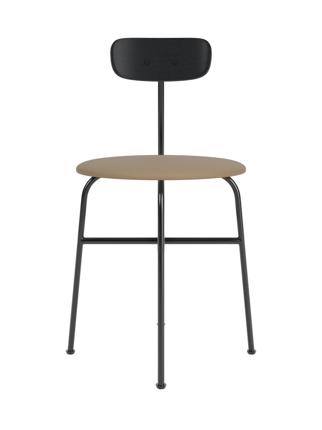 Chaise de salle à manger contemporaine en placage de bois, assise rembourrée, silhouette élégante et reconnaissable pour salle à manger