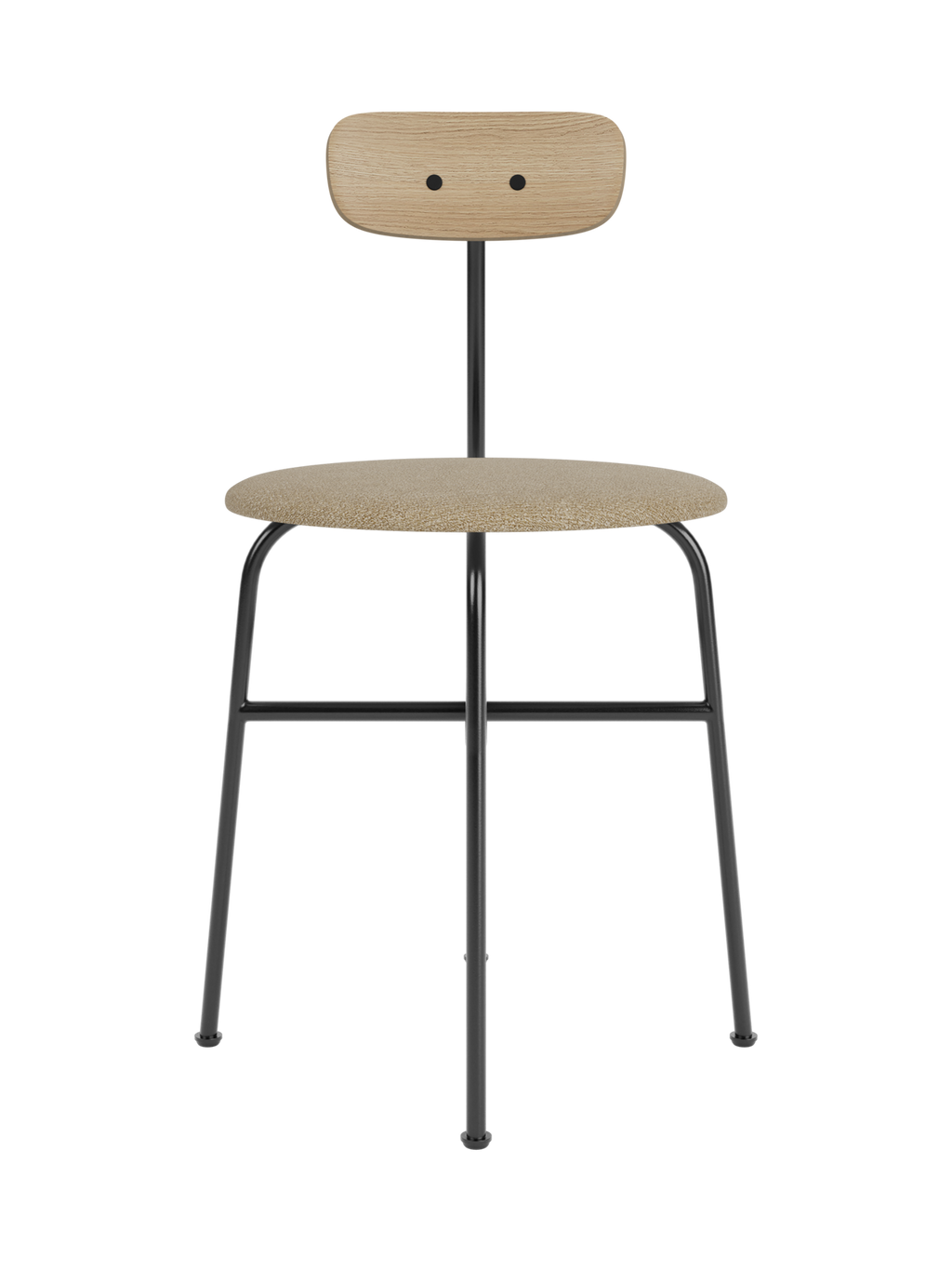 Chaise de salle à manger contemporaine en placage de bois, assise rembourrée, silhouette élégante et reconnaissable pour salle à manger