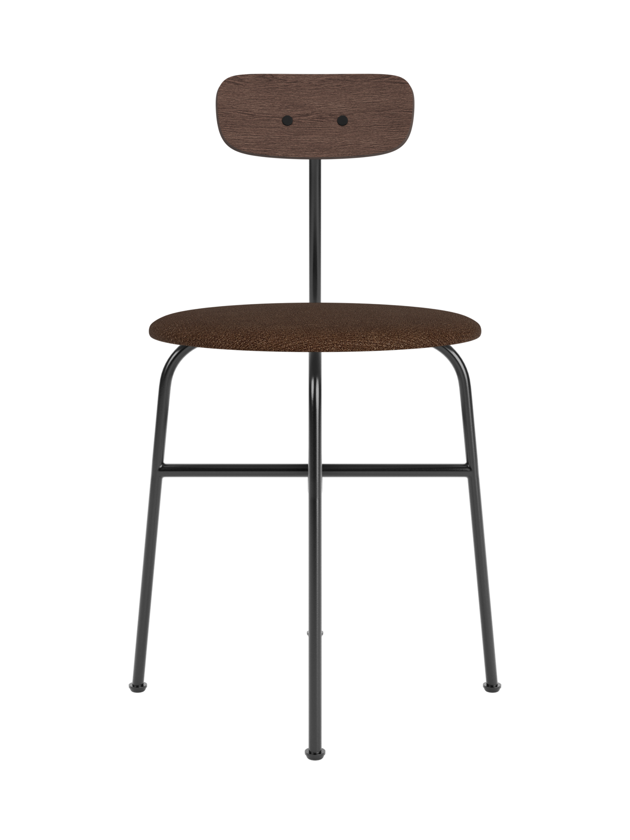 Chaise de salle à manger contemporaine en placage de bois, assise rembourrée, silhouette élégante et reconnaissable pour salle à manger