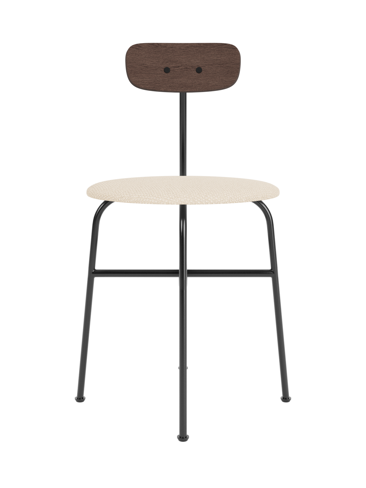 Chaise de salle à manger contemporaine en placage de bois, assise rembourrée, silhouette élégante et reconnaissable pour salle à manger
